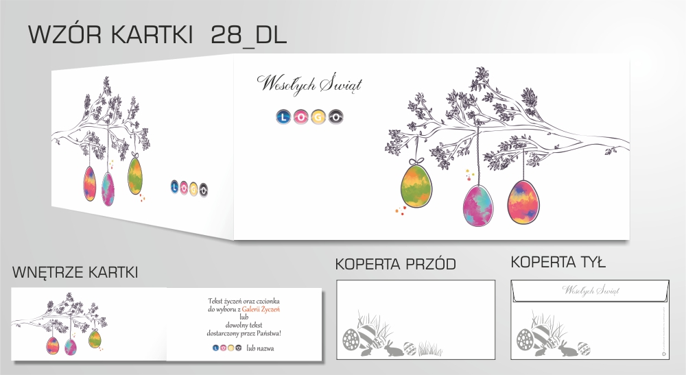 Kartki wielkanocne dla firm z logo